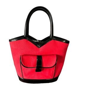 Lulu Guinness Red Structured Tote bag